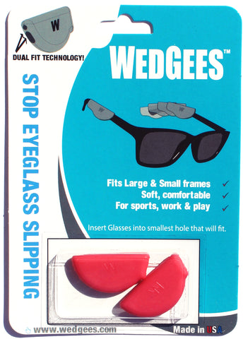 Dual Fit Red Molded Wedgees.   Fits Small and Large frames